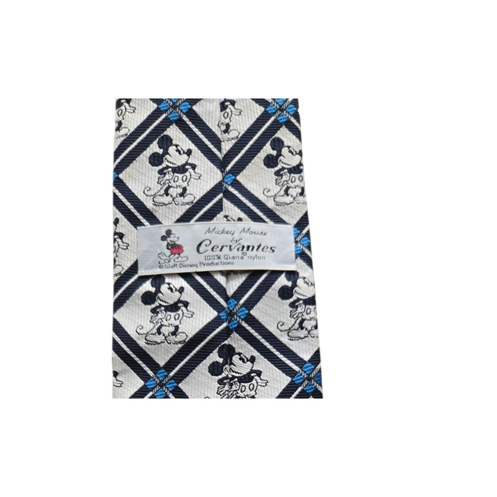 Cervantes‎ Disney Mickey Mouse Necktie Tie Blue & White Face VTG
